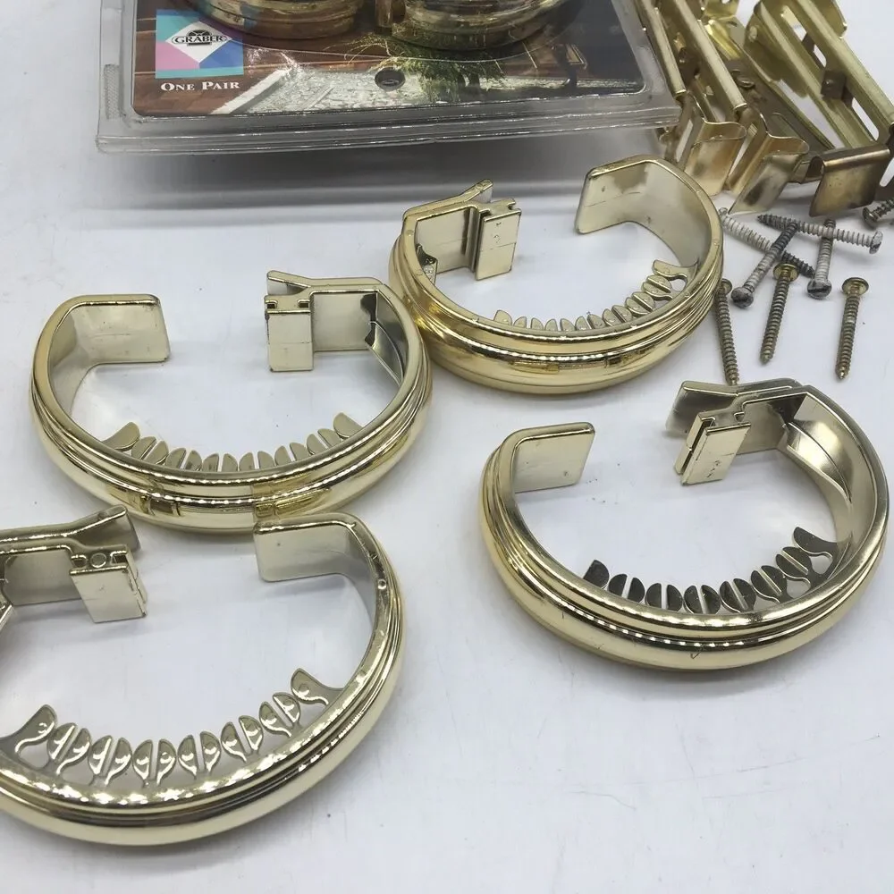 Graber Structures Windsor C-Ring Swag holder curtain drape tieback Holdback X3